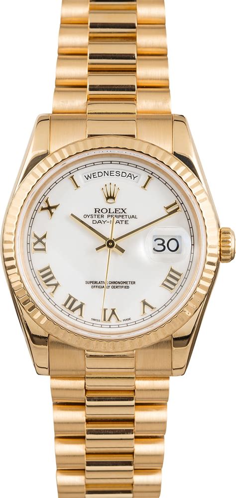 rolex 118238 for sale|president bracelet rolex price.